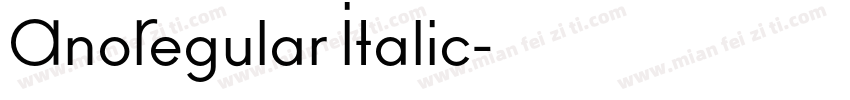 AnoRegular Italic字体转换